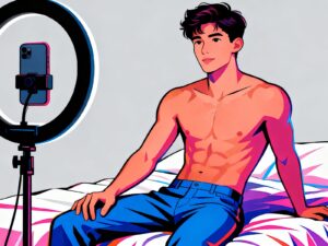Gay Creator on Bed