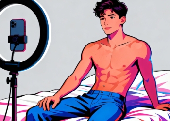 Gay Creator on Bed