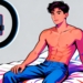 Gay Creator on Bed